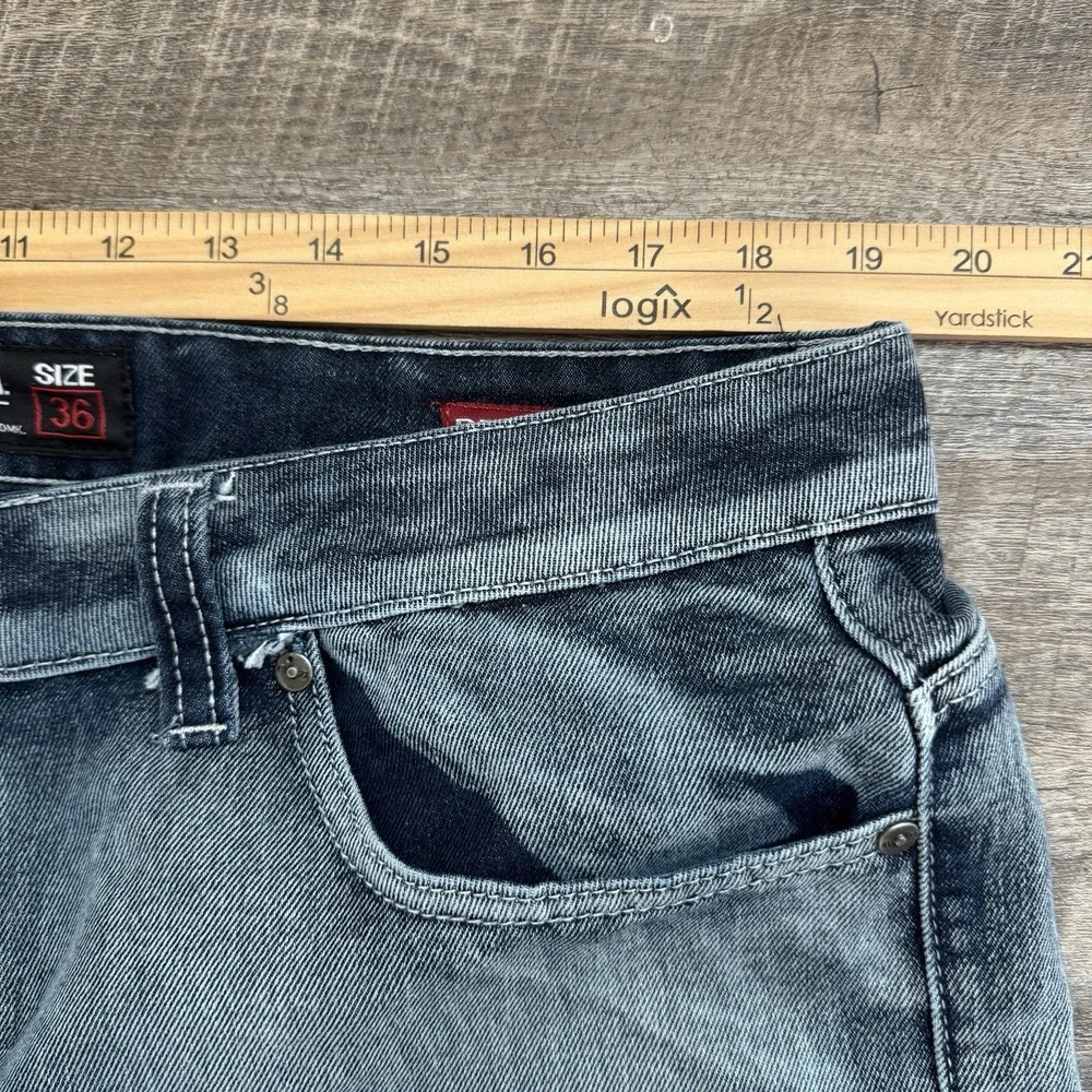 Vintage Y2K Ecko Unltd Relaxed Jean Shorts Size 38 Blue Skate Grunge Inseam 11" - Picture 5 of 8